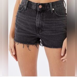 BDG girlfriend high rise black denim shorts, size 32